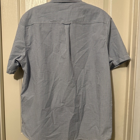 Chaps Men's Navy and White Striped Button Down Shirt Sz XL - Picture 3 of 6